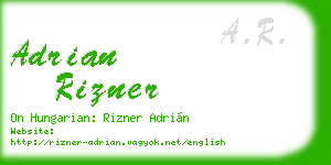 adrian rizner business card
